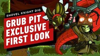 Shovel Knight Dig Gameplay - The Grub Pit and Hive Knight Boss Fight