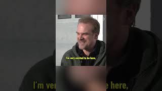 IGN - David Harbour eats an apple during an interview #thatsit #granturismo #strangerthings #shorts