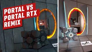 Portal Auto-Enhanced with Nvidia RTX Remix AI vs Original